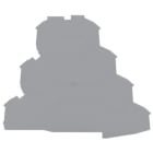 Wago Contact - TOPJOB'S Plaque d'extrémité et intermédiaire 4 étages / Gris