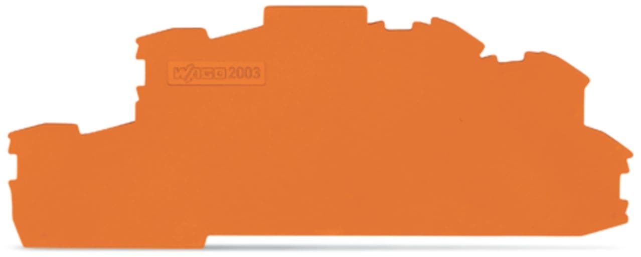 Wago Contact - Plaque d'extrémité et intermédiaire épaisseur 0,8 mm, orange