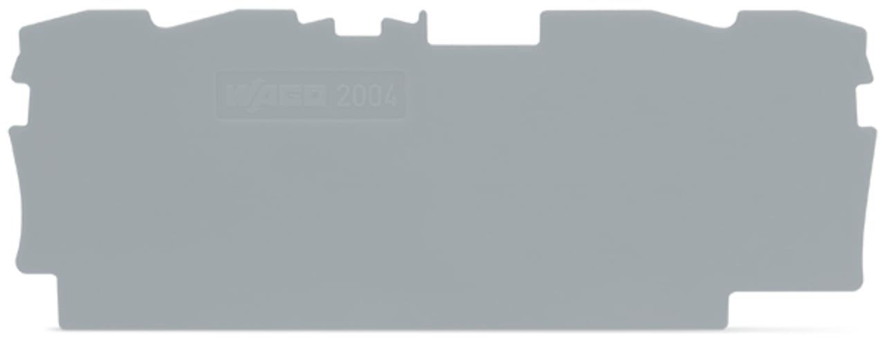 Wago Contact - Plaque d'extrémité et intermédiaire épaisseur 1 mm; gris