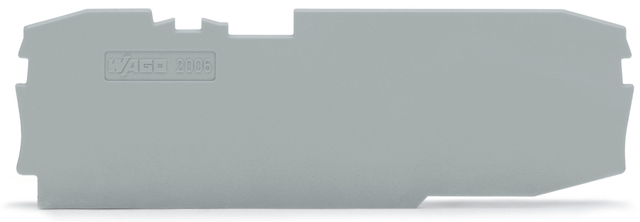 Wago Contact - TOPJOB'S Plaque d'extrémité et intermédiaire 2C / Gris