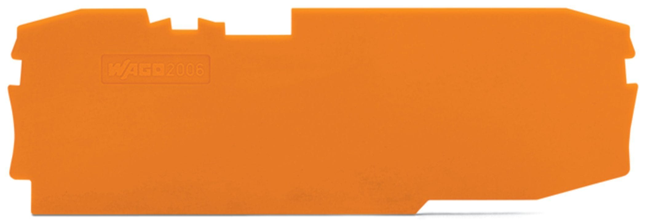 Wago Contact - TOPJOB'S Plaque d'extrémité et intermédiaire 2C / Orange