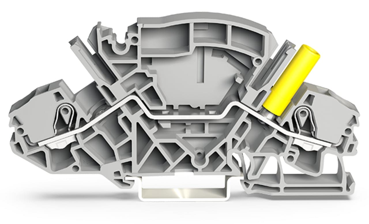 Wago Contact - Borne de passage pour 2 conducteurs 6mm², gris