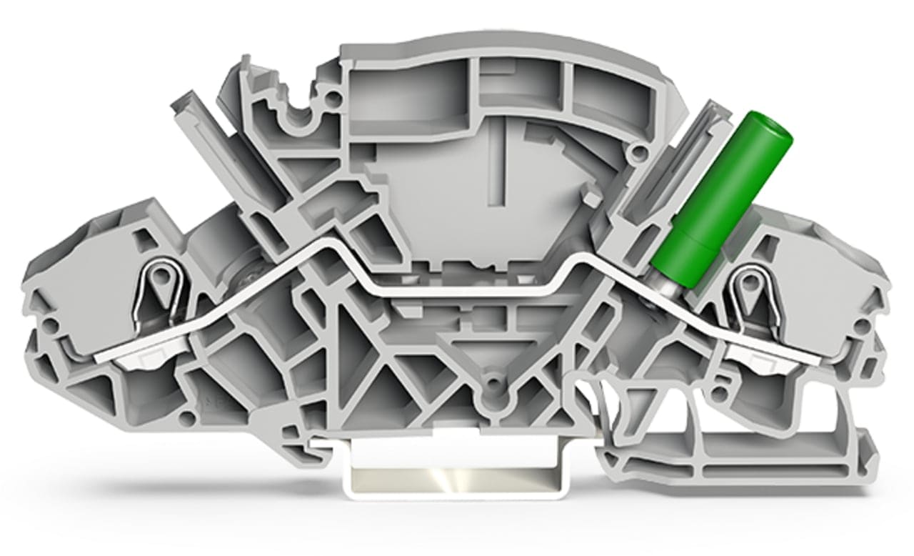 Wago Contact - Borne de passage pour 2 conducteurs 6mm², gris