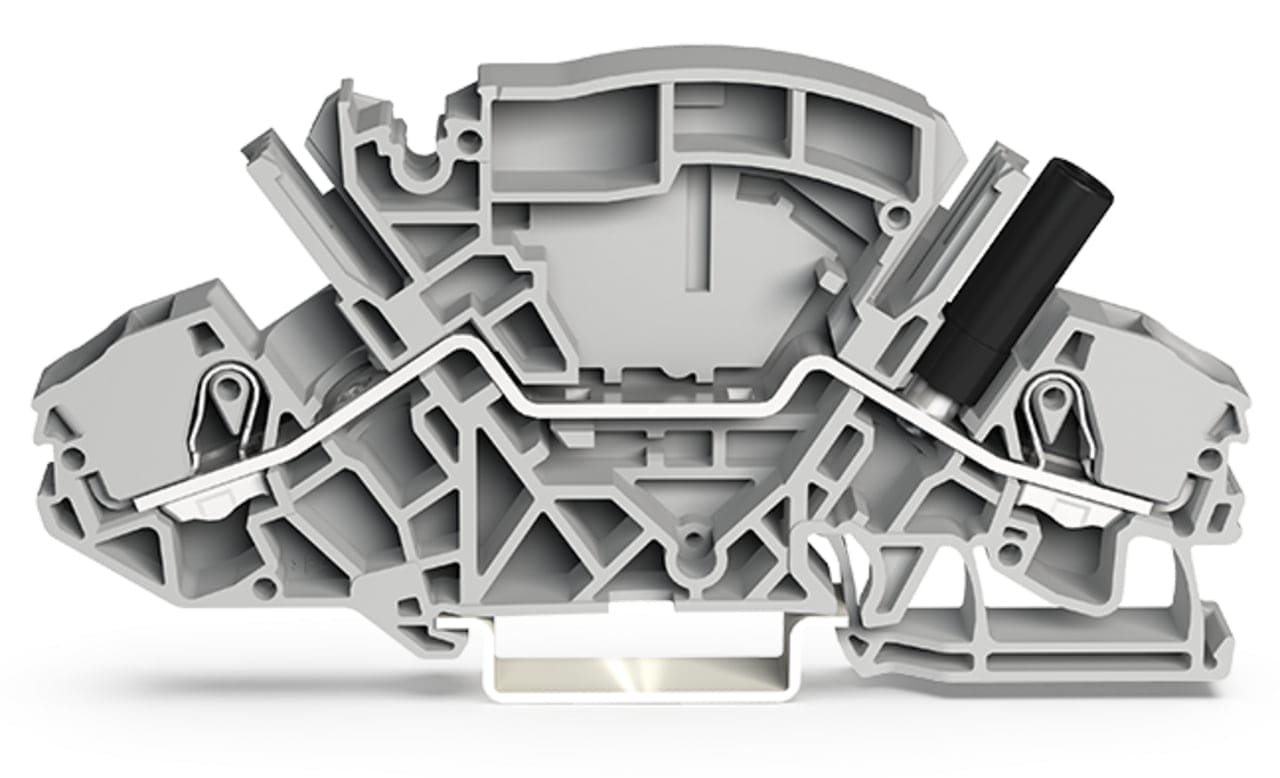 Wago Contact - Borne de passage pour 2 conducteurs 6mm², gris