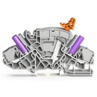 Wago Contact - Borne sectionnable et de mesure pour p. ex. pour circuit de TI AVEC SUPPORT POUR