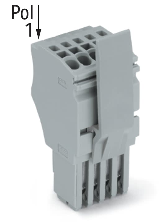 Wago Contact - Connecteur femelle pour 1 conducteur gris