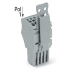 Wago Contact - Connecteur femelle pour 1 conducteur gris