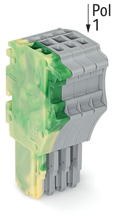 Wago Contact - Connecteur femelle pour 1 conducteur ja-ve/gris