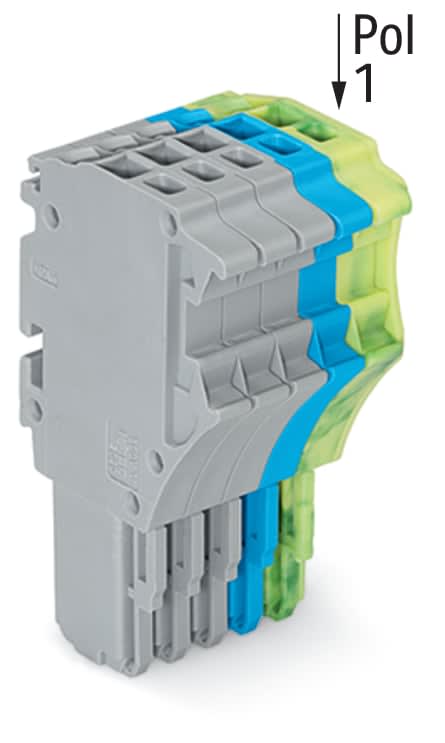 Wago Contact - Connecteur femelle pour 1 conducteur gris/bleu/ja-ve