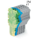 Wago Contact - Connecteur femelle pour 1 conducteur ja-ve./bleu/gris
