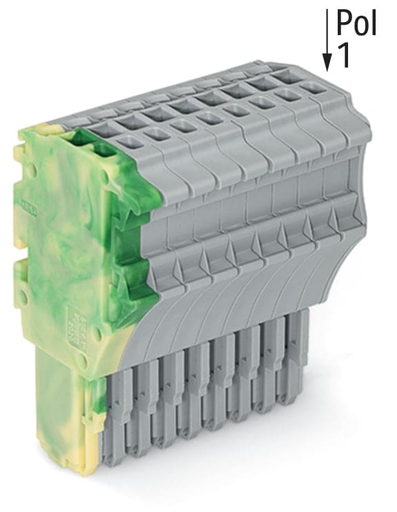 Wago Contact - Connecteur femelle pour 1 conducteur ja-ve/gris