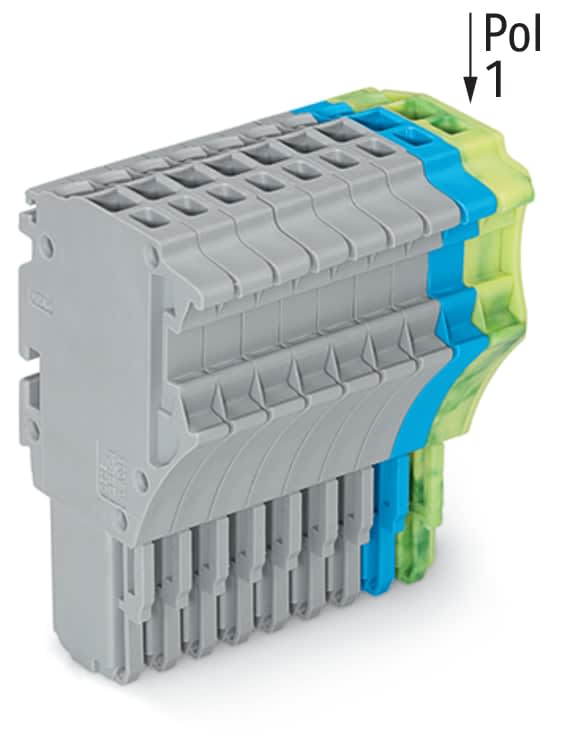 Wago Contact - Connecteur femelle pour 1 conducteur gris/bleu/ja-ve