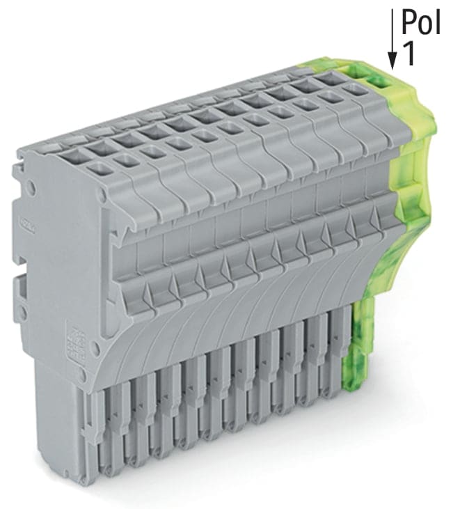 Wago Contact - Connecteur femelle pour 1 conducteur gris/ja-ve