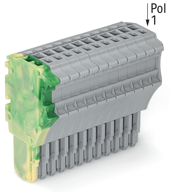 Wago Contact - Connecteur femelle pour 1 conducteur ja-ve/gris