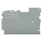 Wago Contact - X-COM'S  : Plaque d'extrémité et intermédiaire 1C / 1 broche / Gris