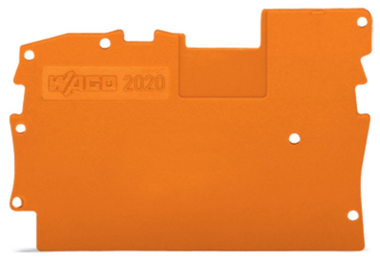 Wago Contact - X-COM'S  : Plaque d'extrémité et intermédiaire 1C / 1 broche / Orange
