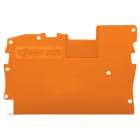 Wago Contact - X-COM'S : Plaque d'extrémité et intermédiaire 1C / 1 broche / Orange