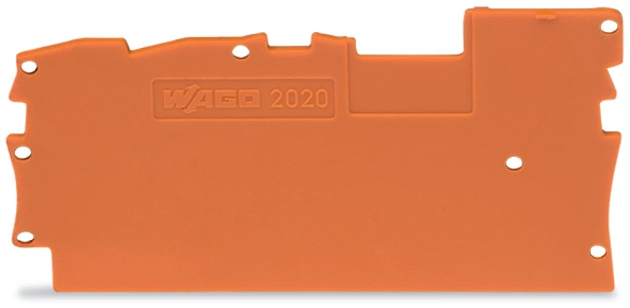 Wago Contact - Plaque d'extrémité et intermédiaire orange