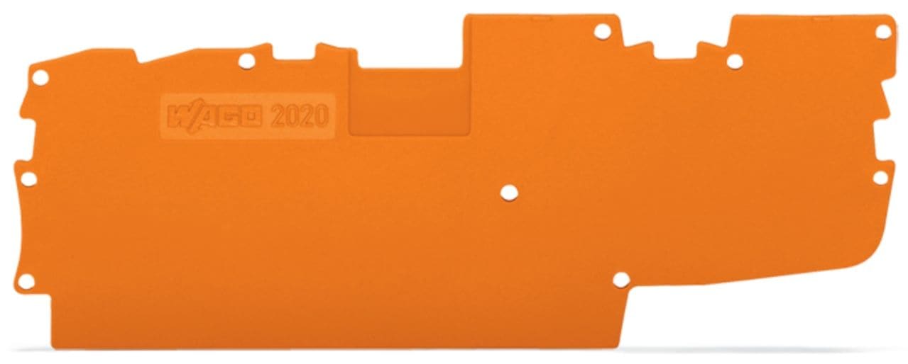 Wago Contact - X-COM'S  : Plaque d'extrémité et intermédiaire 2C / 2 broches / Orange