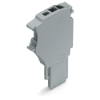 Wago Contact - X-COM'S : Connecteur femelle initial avec plaque d'extrémité 1C / 1 pôle / Gris