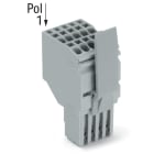 Wago Contact - Connecteur femelle pour 2 conducteur gris
