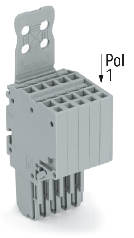 Wago Contact - Connecteur femelle pour 2 conducteur gris