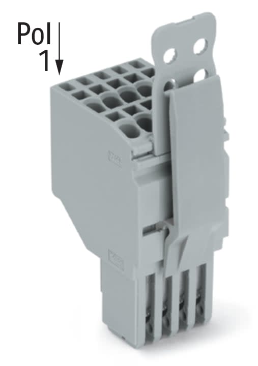 Wago Contact - Connecteur femelle pour 2 conducteur gris