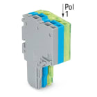 Wago Contact - Connecteur femelle pour 2 conducteur gris/bleu/ja-ve