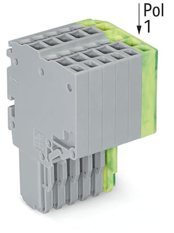 Wago Contact - Connecteur femelle pour 2 conducteur gris/ja-ve