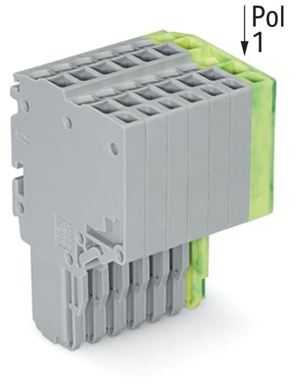 Wago Contact - Connecteur femelle pour 2 conducteur gris/ja-ve