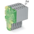 Wago Contact - Connecteur femelle pour 2 conducteur ja-ve/gris