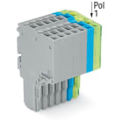 Wago Contact - Connecteur femelle pour 2 conducteur gris/bleu/ja-ve