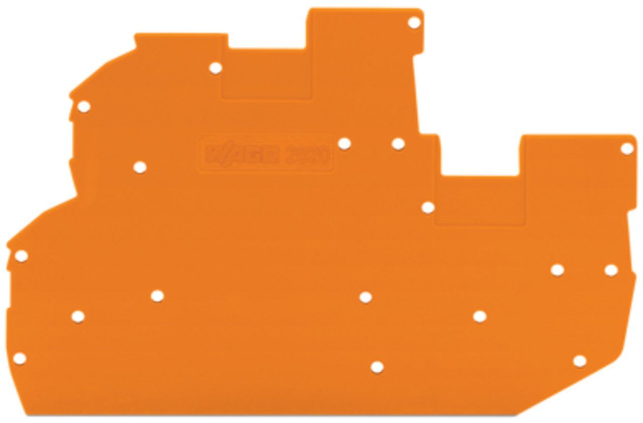 Wago Contact - Plaque extremite/intermedi/1mm orang
