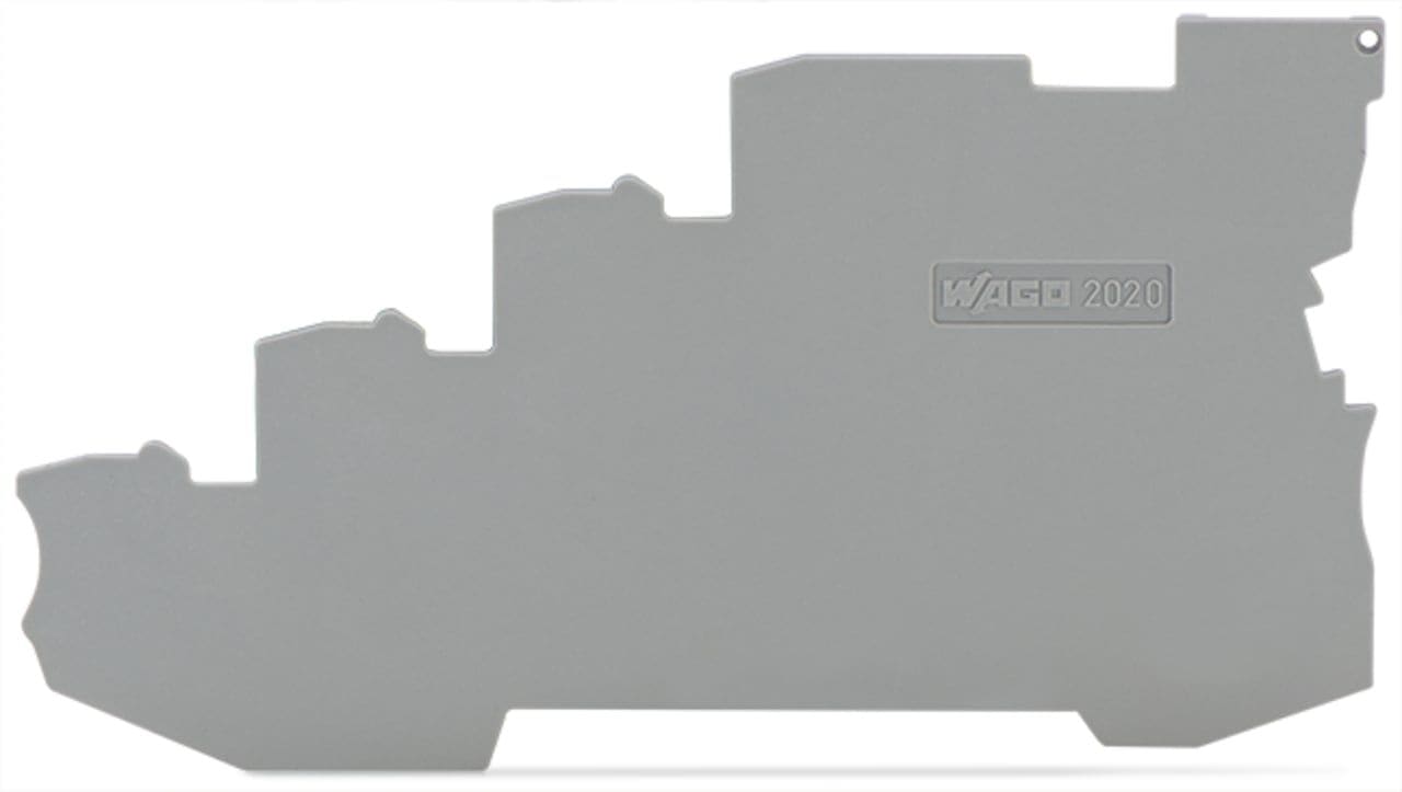Wago Contact - Plaque d'extrémité et intermédiaire épaisseur 1 mm pour bornes à 4 conducteurs,