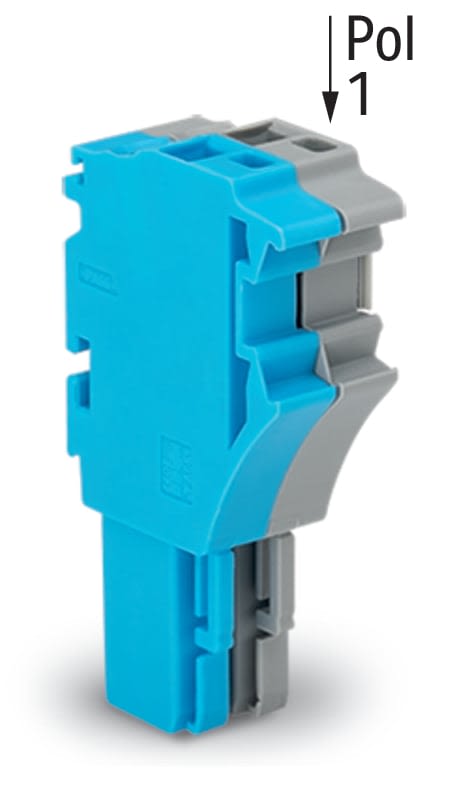Wago Contact - Connecteur femelle pour 1 conducteur ja-ve/bleu/gris