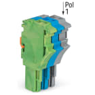 Wago Contact - Connecteur femelle pour 1 conducteur ja-ve./bleu/gris