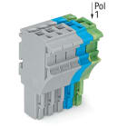 Wago Contact - Connecteur femelle pour 1 conducteur gris/bleu/ja-ve