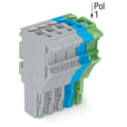 Wago Contact - X-COM'S  : Connecteur femelle 1C / 5 pôles / Vert-Jaune / Bleu / Gris