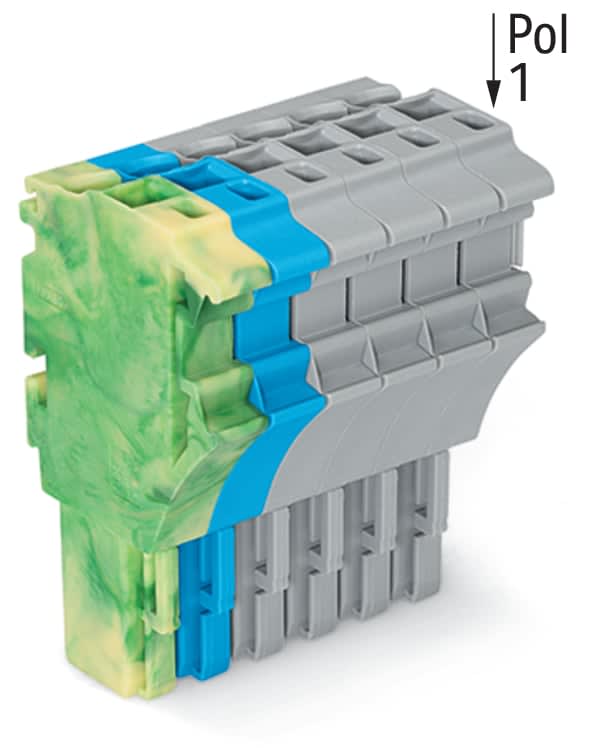 Wago Contact - Connecteur femelle pour 1 conducteur ja-ve./bleu/gris