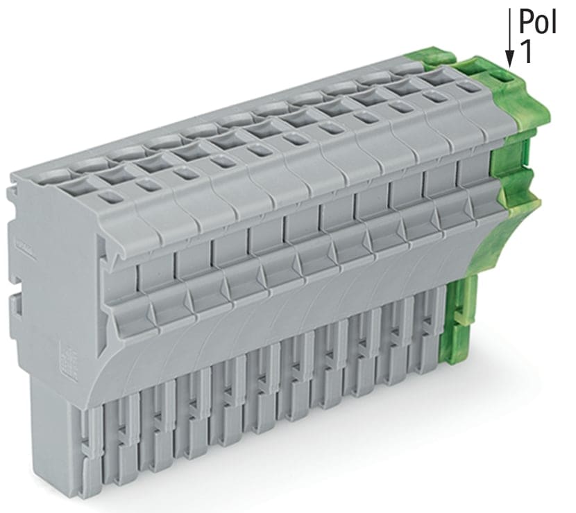 Wago Contact - Connecteur femelle pour 1 conducteur gris/ja-ve