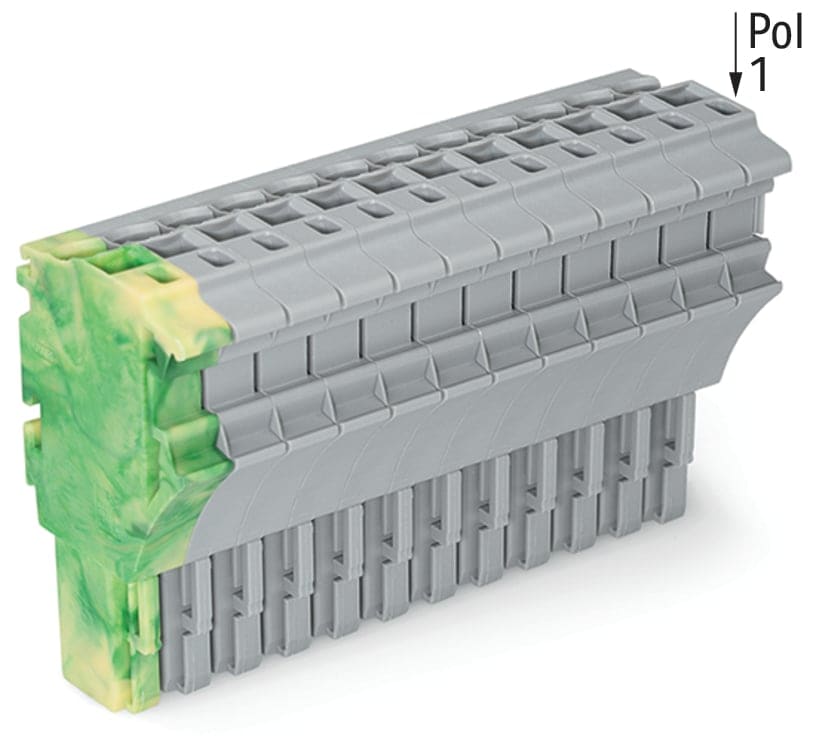 Wago Contact - Connecteur femelle pour 1 conducteur ja-ve/gris