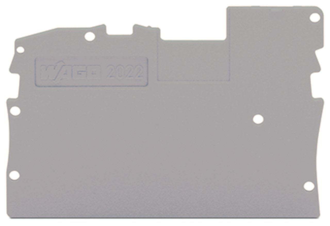 Wago Contact - X-COM'S  : Plaque d'extrémité et intermédiaire 1C / 1 broche / Gris