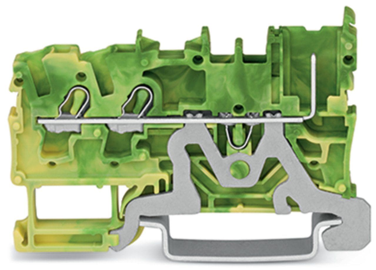 Wago Contact - X-COM'S  : Borne de protection 2C / 1 broche / 2,5 (4) mm² / Vert-Jaune