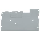 Wago Contact - X-COM'S : Plaque d'extrémité et intermédiaire 2C / 1 broche / Gris
