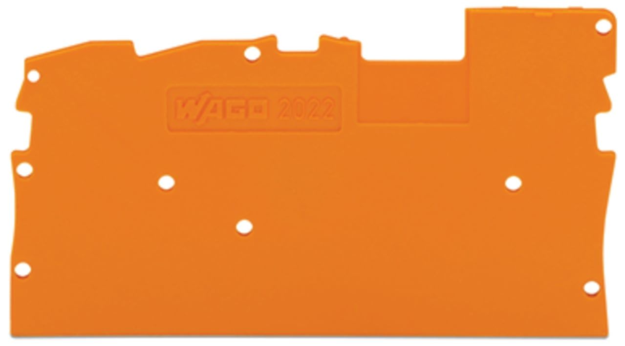 Wago Contact - X-COM'S  : Plaque d'extrémité et intermédiaire 2C / 1 broche / Orange