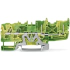 Wago Contact - X-COM'S  : Borne de protection 2C / 2 broches / 2,5 (4) mm² / Vert-Jaune