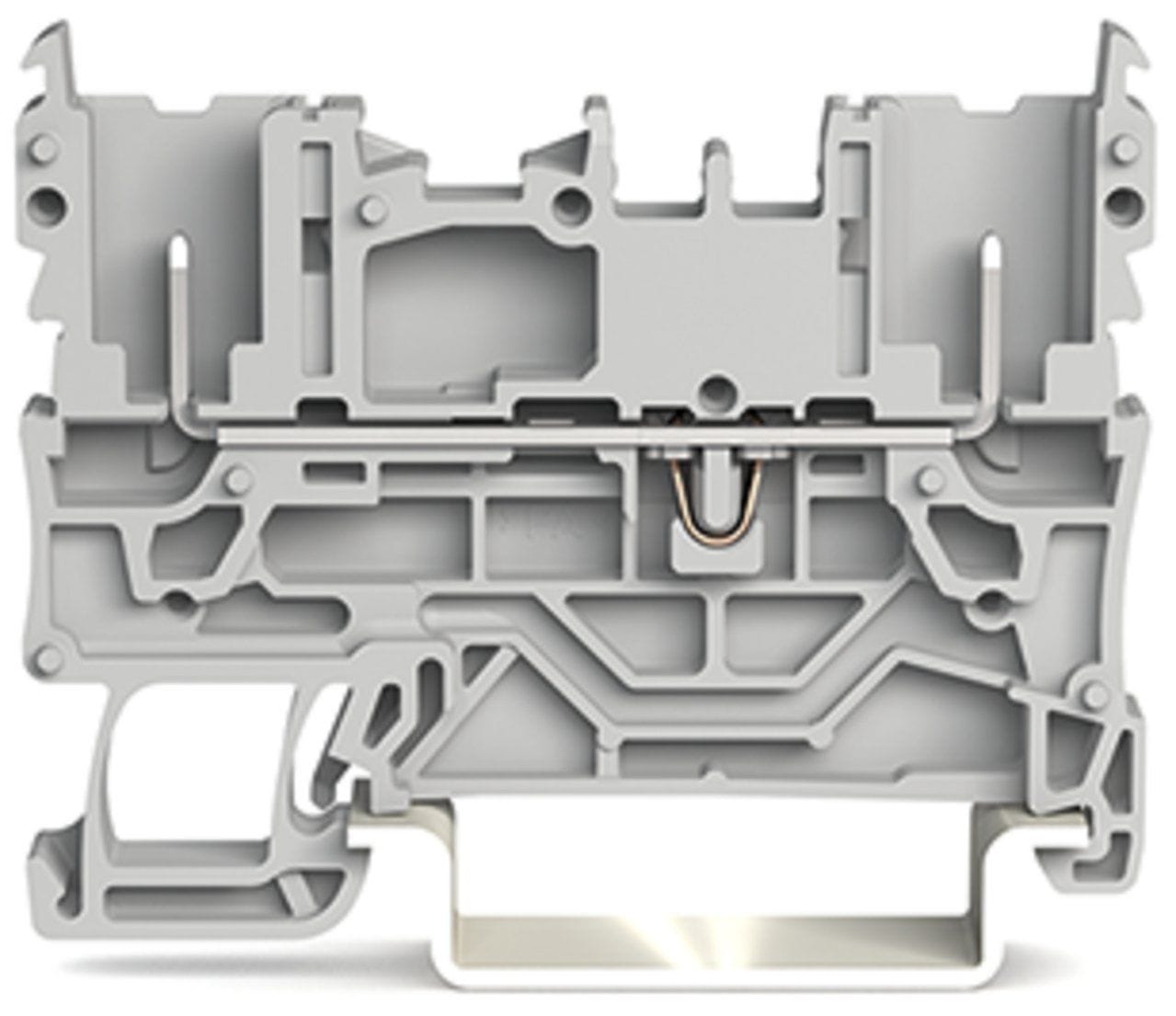 Wago Contact - Borne de base à 2 broches gris