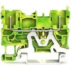 Wago Contact - Borne de base de terre à 2 broches vert-jaune