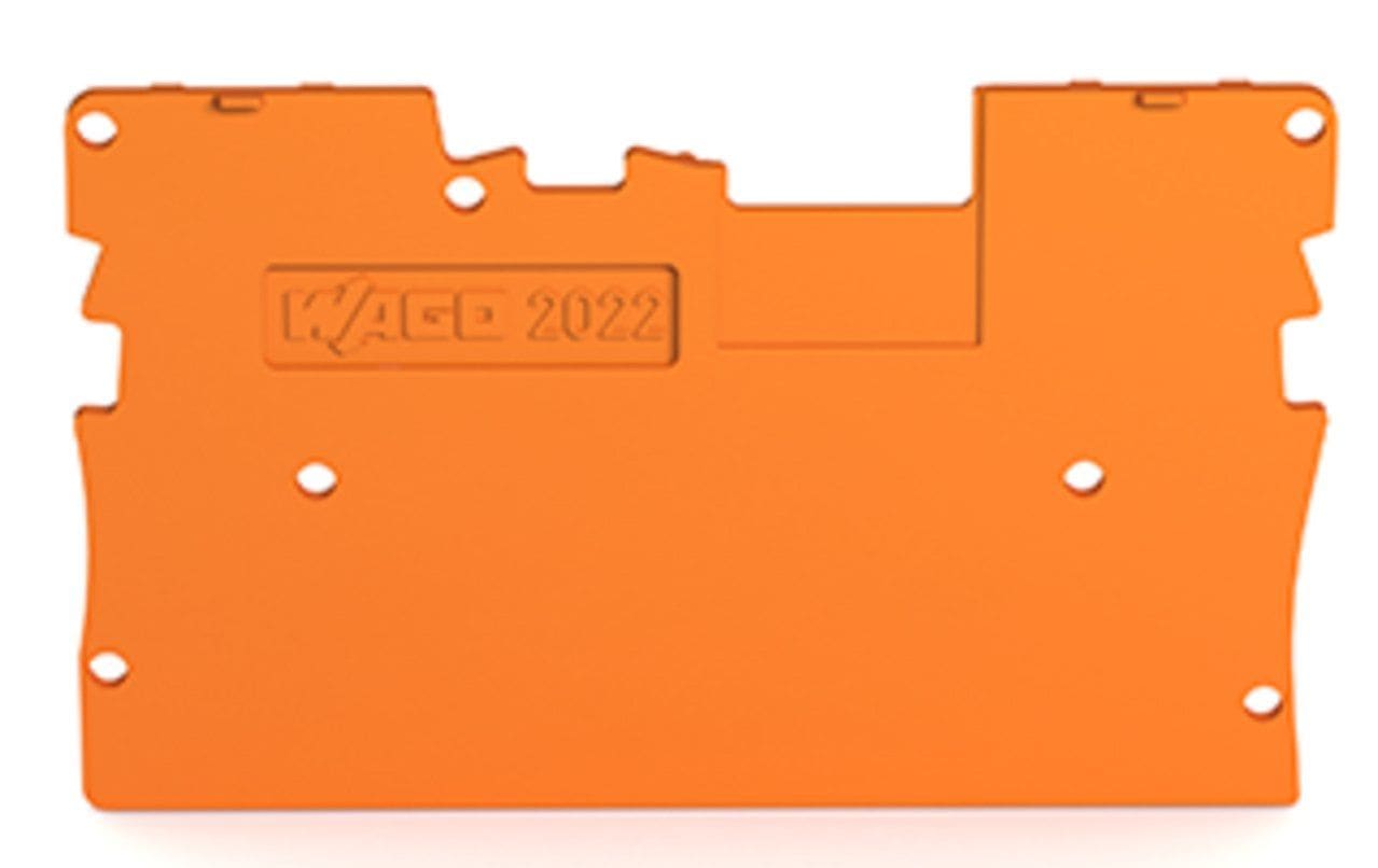 Wago Contact - Plaque d'extrémité épaisseur 1 mm, orange