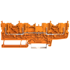 Wago Contact - Borne de base à 4 broches orange